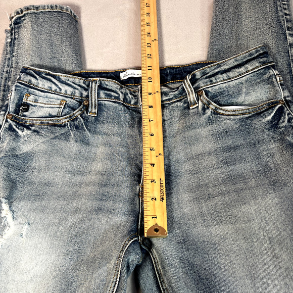 KanCan For Maurices Jeans Womens Size 28 Blue Denim Distressed Mid Rise Skinny - Picture 11 of 12